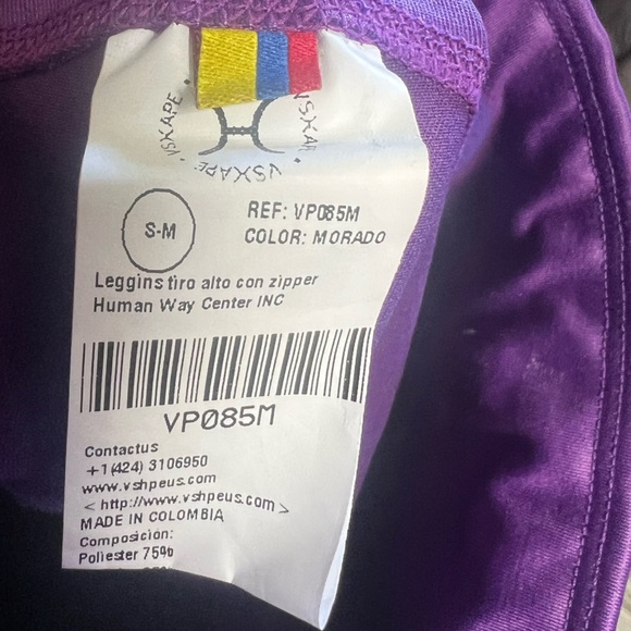 New Colombian VShape US purple Sport Bra and leggings, Set S-M - Picture 16 of 16